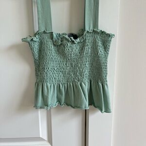 cute pastel green top!